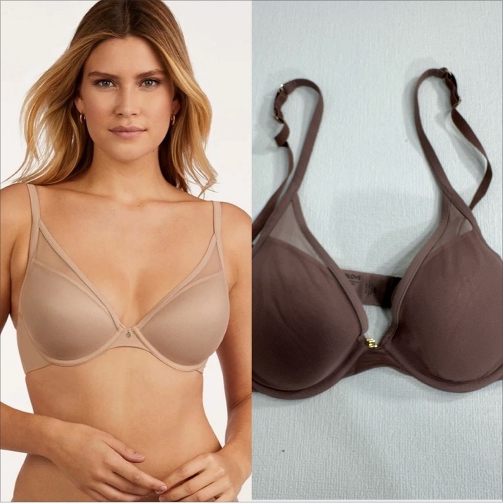 ThirdLove Classic contour Plunge Bra tan brown size 32C